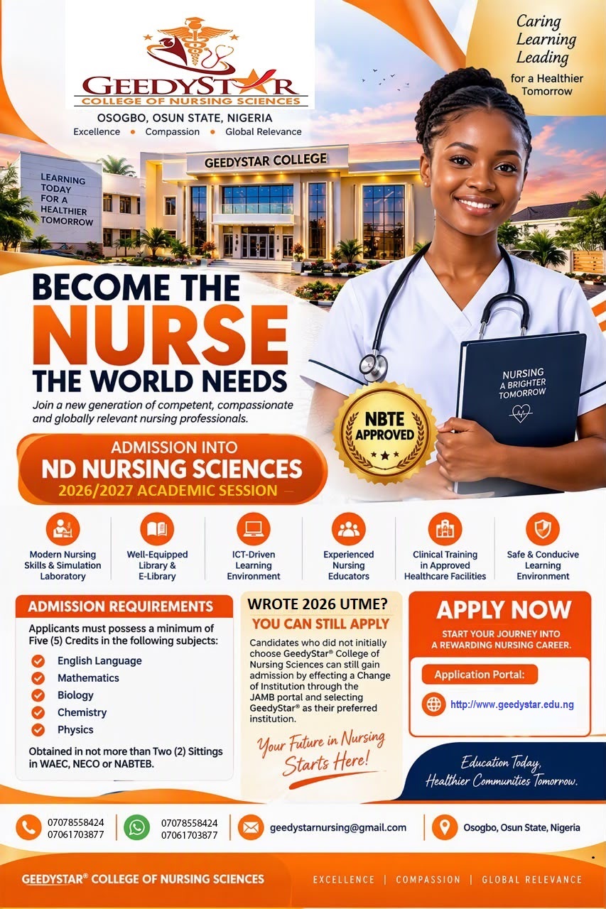 Applications Now Open – ND/HND Nursing Sciences